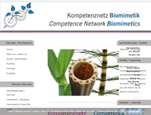 Tablet Screenshot of kompetenznetz-biomimetik.de